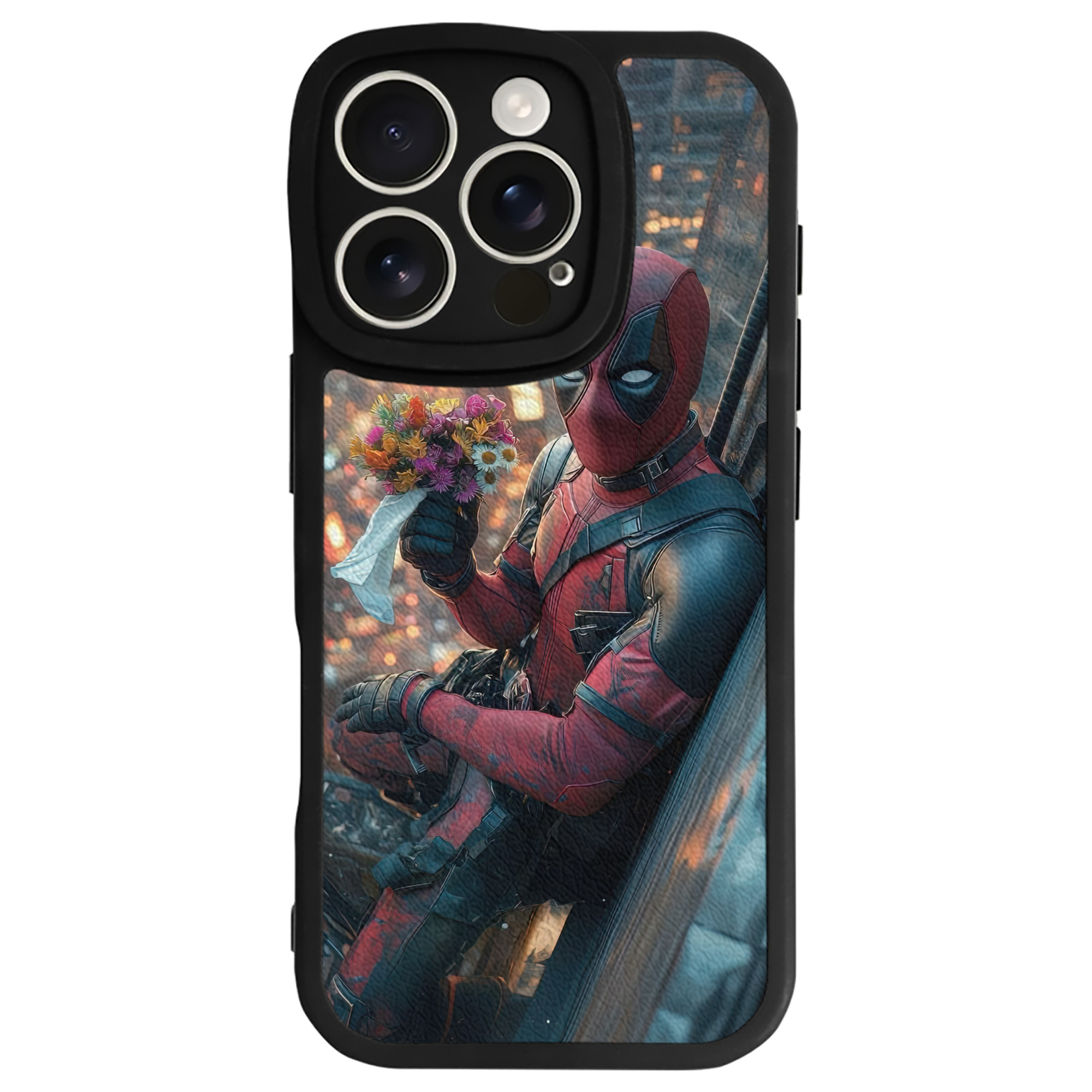 （画像用） Deadpool デッドプール 【iPhone 16シリーズ対応】シリコンスマホケース（レザー調） 材質：シリコン